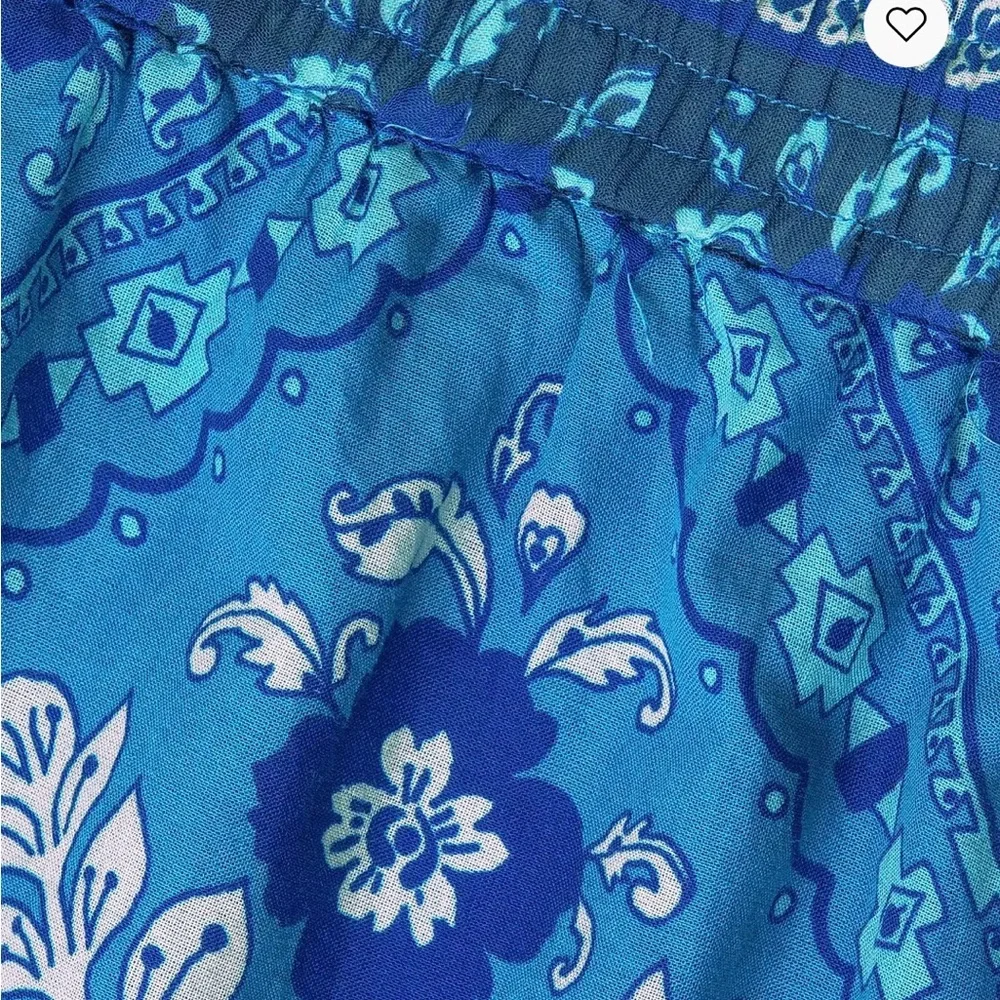 NWT Johnny Was Ciena Shorts Drawstring Blue and White Sz Medium - Picture 5 of 5